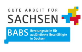 Logo der Beratungsstelle für ausländische Beschäftigte in Sachsen